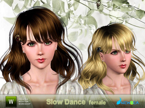 Slow Dance hairstyle by NewSea for Sims 3
