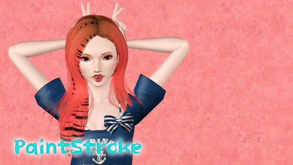 Glossy hairstyle NewSea`s Say Forever retextured by Katty for Sims 3