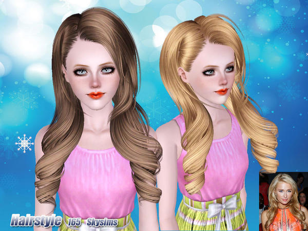 Swept away hairstyle 165 by Skysims for Sims 3