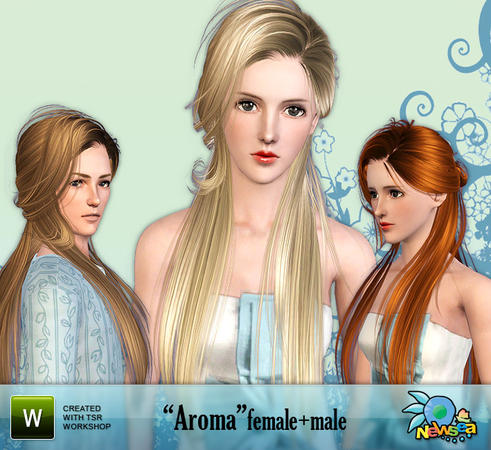 Aroma hairstyle by NewSea for Sims 3