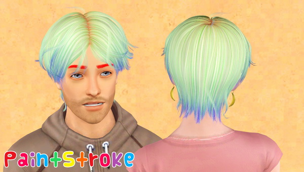 Crepe hairstyle NewSea`s Neil retextured by Katty for Sims 3