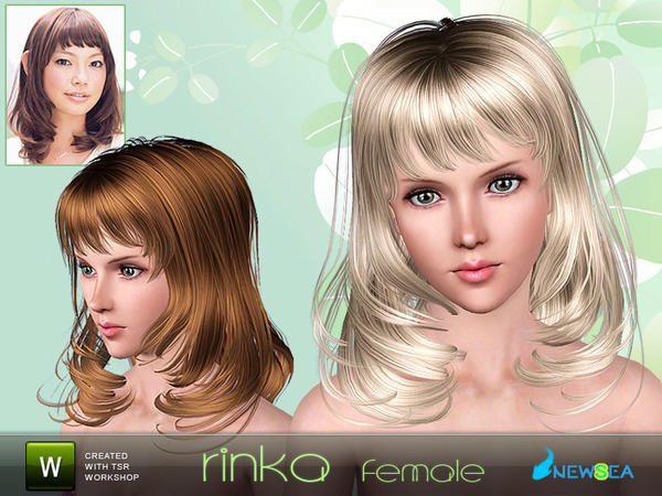 Rinka chin lenght hairstyle by Newsea for Sims 3