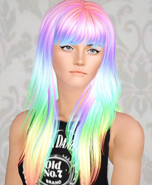 Three Rainbow Hairstyles Retextured By Brad Sims 3 Hairs 4898