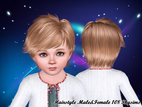 Fringed ultimate hairstyle 108 by Skysims for Sims 3
