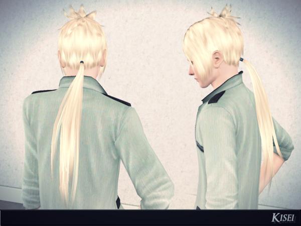 Mukuro V2 spiny topknot hairstyle Kisei by athem2310 for Sims 3