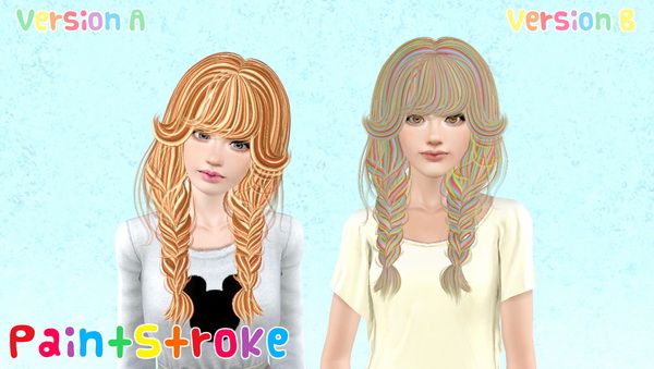 NewSea`s Becky Streaked hairstyle retextured by Katty for Sims 3