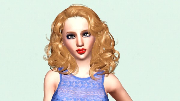 NewSea`s Miles Away hairstyle retextured by Marie Antoinette for Sims 3