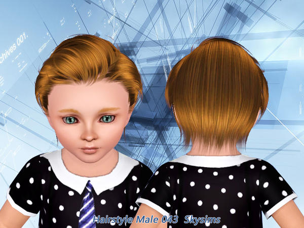 Streak hairstyle 043 by Skysims for Sims 3