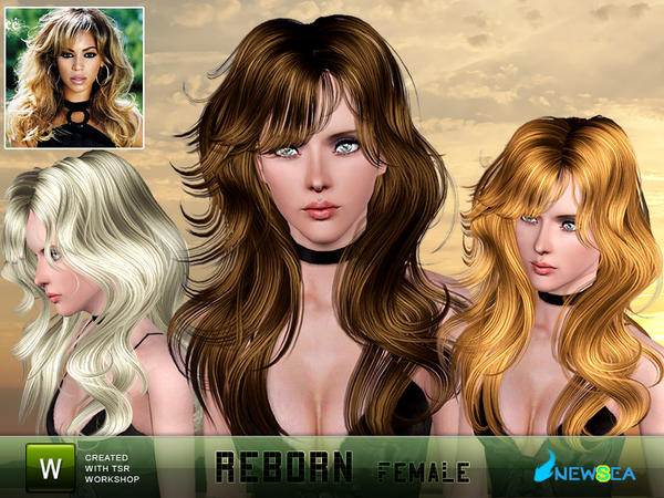 Reborn dimensional fringes hairstyle by NewSea for Sims 3