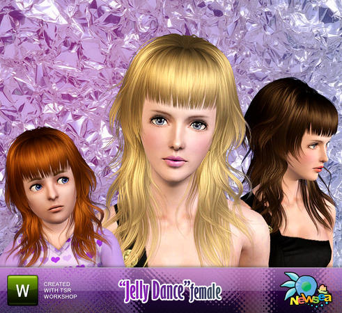 Jelly Dance hairstyle by NewSea for Sims 3