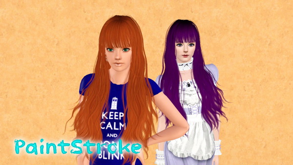 Butterfly 049 hairstyle retextured by Katty for Sims 3