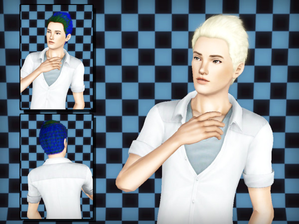 Latter day hairstyle Cazy 1OO DeAngelo retextured by Forever and Always for Sims 3