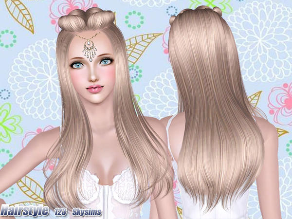 Fancy hairstyle 123 by Skysims for Sims 3