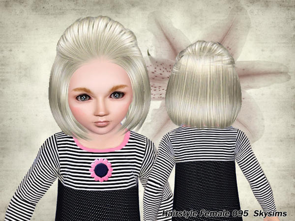 Bob with combed bangs hairstyle 095 by Skysims for Sims 3