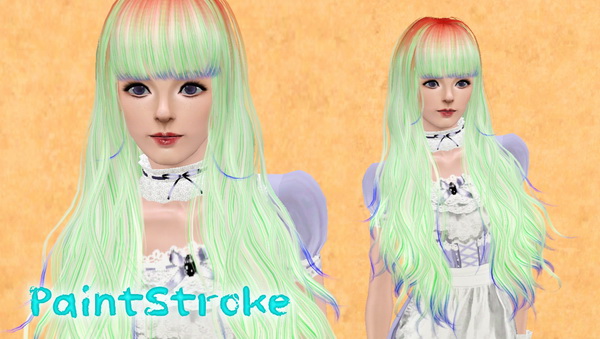 Butterfly 049 hairstyle retextured by Katty for Sims 3