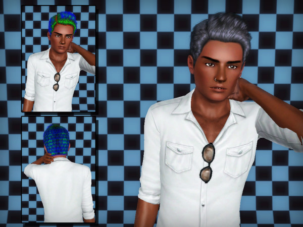 Latter day hairstyle Cazy 1OO DeAngelo retextured by Forever and Always for Sims 3