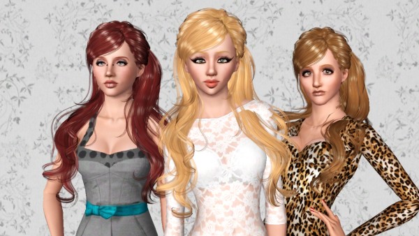 Soft layering hairstyle NewSeas Musical retextured by Marie Antoinette for Sims 3