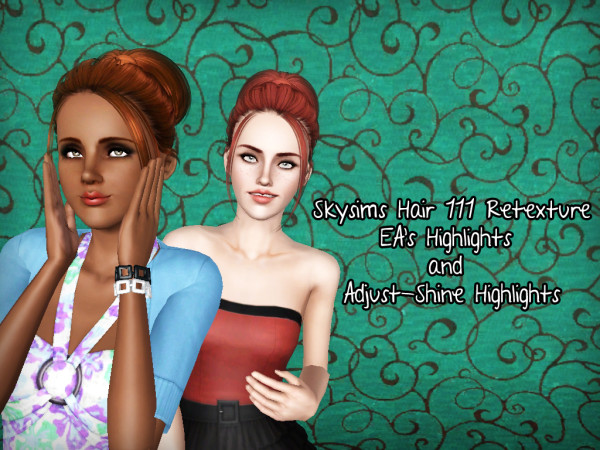 High wrapped pigtail Skysims 111 Hairstyle retextured by Forever and Always for Sims 3