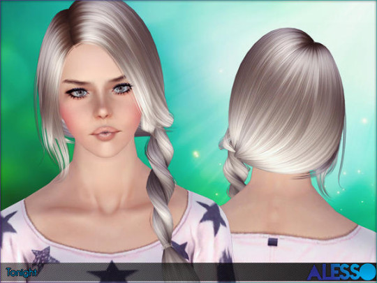 Braided beauty hairstyle Tonight by Alesso - Sims 3 Hairs