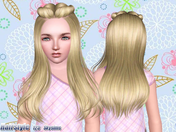 Fancy hairstyle 123 by Skysims for Sims 3