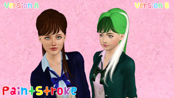Vintage hairstyle Skysims 133 retextured by PaintStroke for Sims 3