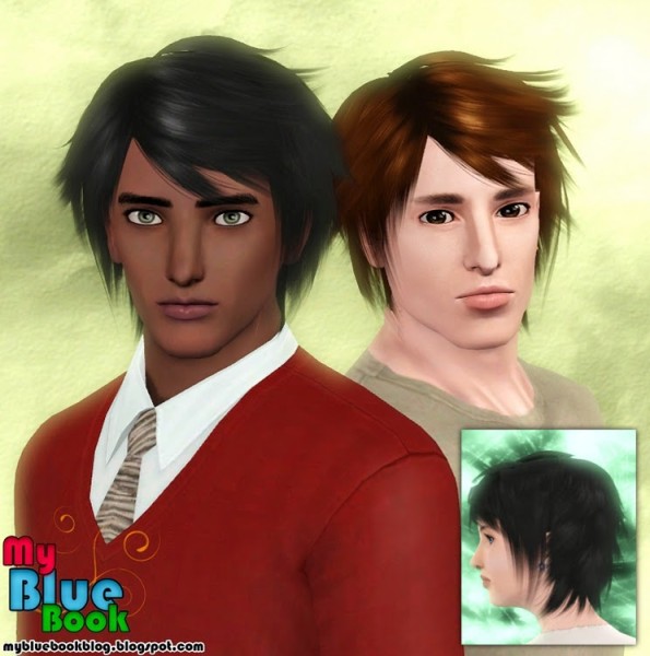 Asymetric hairstyle Raon 25 retextured by TumTum Simiolino for Sims 3