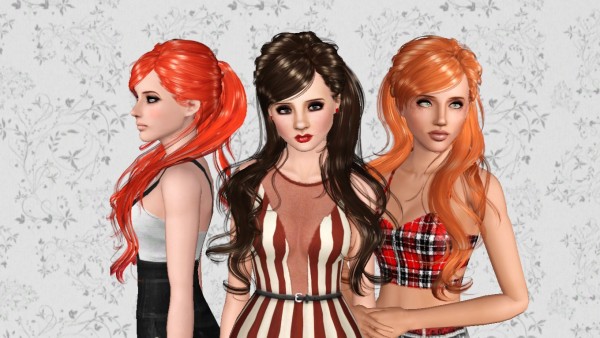 Soft layering hairstyle NewSeas Musical retextured by Marie Antoinette for Sims 3