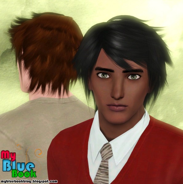 Asymetric hairstyle Raon 25 retextured by TumTum Simiolino for Sims 3