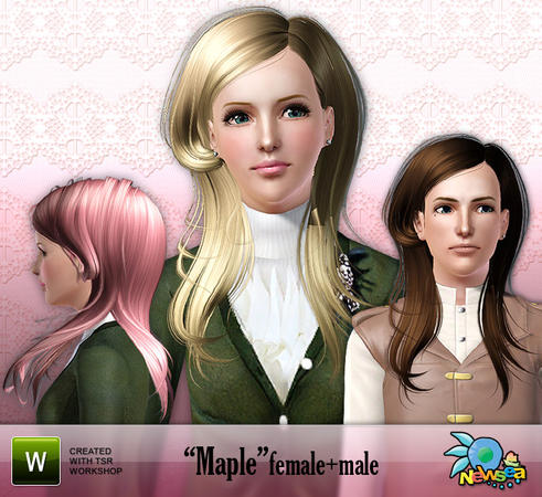 Maple hairstyle by NewSea for Sims 3