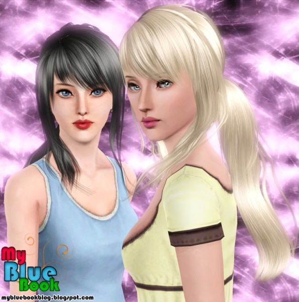 Modern ponytail hairstyle Anto 51 retextured by TumTum Simiolino for Sims 3
