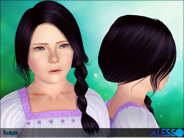 Braided beauty hairstyle Tonight by Alesso for Sims 3