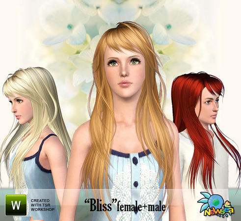  Bliss hairstyle by NewSea for Sims 3