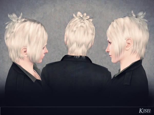 Mukuro spiny topknot hairstyle for him V1 Kisei by  athem2310 for Sims 3