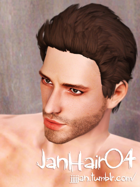 Manly hairstyle 04 by Jan  for Sims 3