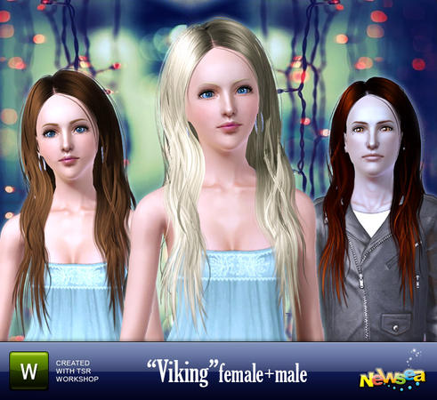 Viking hairstyle by NewSea  for Sims 3
