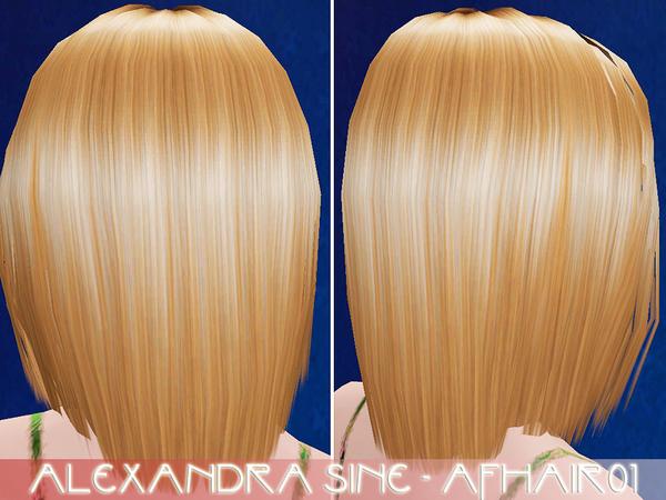 Shiny bob hairstyle 01 by Alexandra Sine for Sims 3