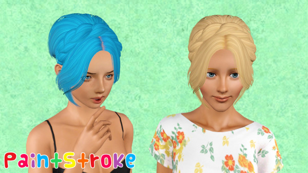 Accessorized high ponytail hairstyle Skysims 116 retextured by Katty for Sims 3