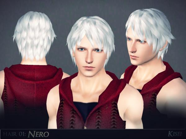 Nero hairstyle for him Kisei by athem2310 for Sims 3