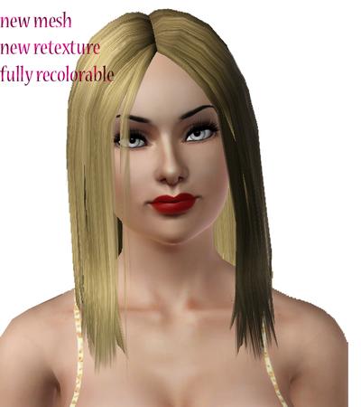  Long and Straight hairstyle 01 by Cleotopia for Sims 3