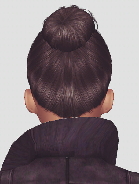 Top knot hairstyle Nightcrawler 06 retextured by Momo for Sims 3