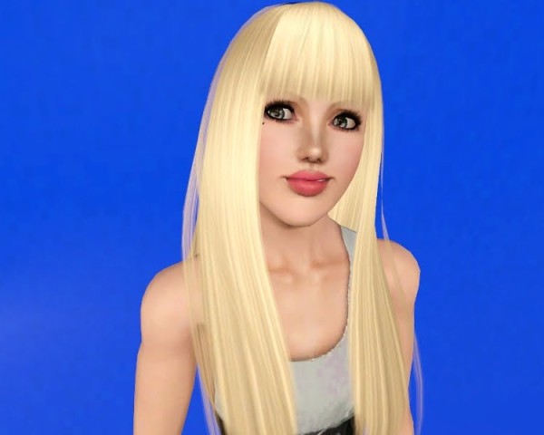 Anto 32 Shniy bangs hairstyle retextured by Savio for Sims 3