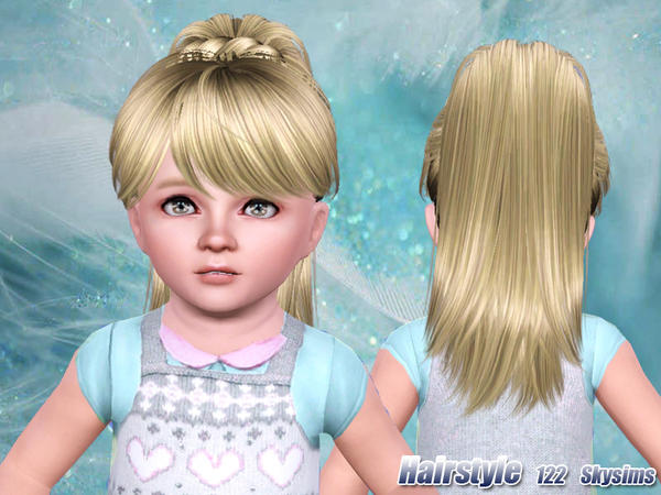 Bohemian ponytail hairstyle 122 by Skysims - Sims 3 Hairs