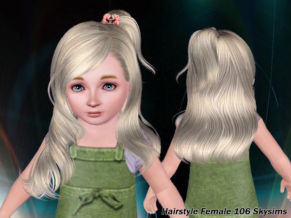 Small accessorized pigtail hairstyle 106 Skysims  for Sims 3