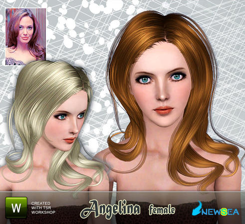 Angelina Hairstyle by NewSea for Sims 3