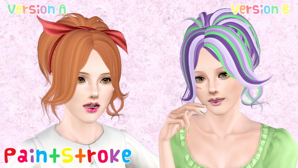 Retro hairstyle NewSea`s Ice Fruit retextured by Katty for Sims 3