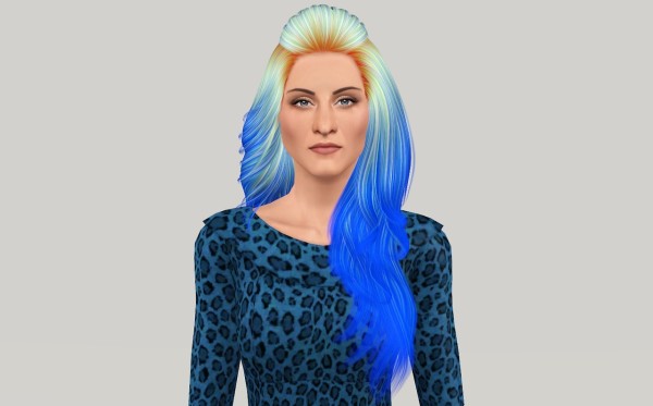Hair with volume Cazy 114 Melody retextured by Fanaskher for Sims 3