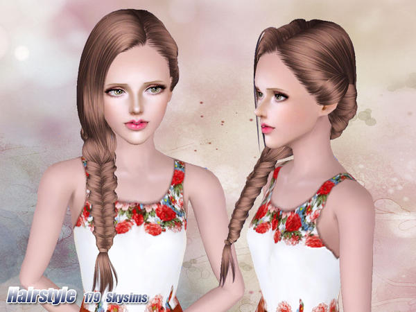The Foxy fishtail hairstyle 179 by Skysims for Sims 3