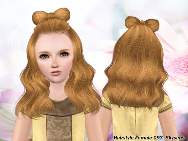 Bow hairstyle 093 by Skysims for Sims 3