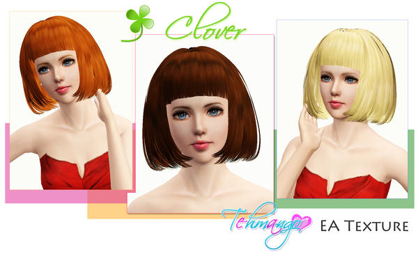 Clover hairstyle by Tehmango for Sims 3