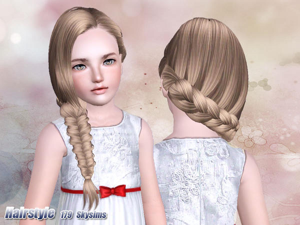 The Foxy fishtail hairstyle 179 by Skysims for Sims 3